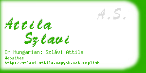 attila szlavi business card