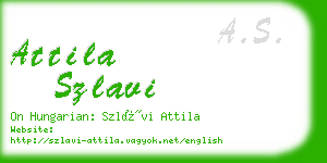 attila szlavi business card